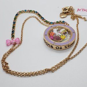 Betsey Johnson - Time to Bloom Long Necklace - Shaky Charm Bauble Pendant